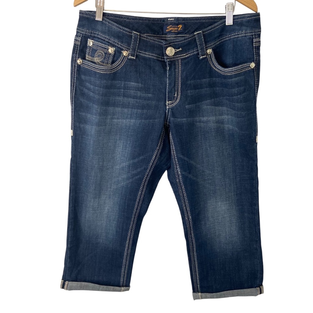Seven7 Dark Blue Long Shorts or Capris